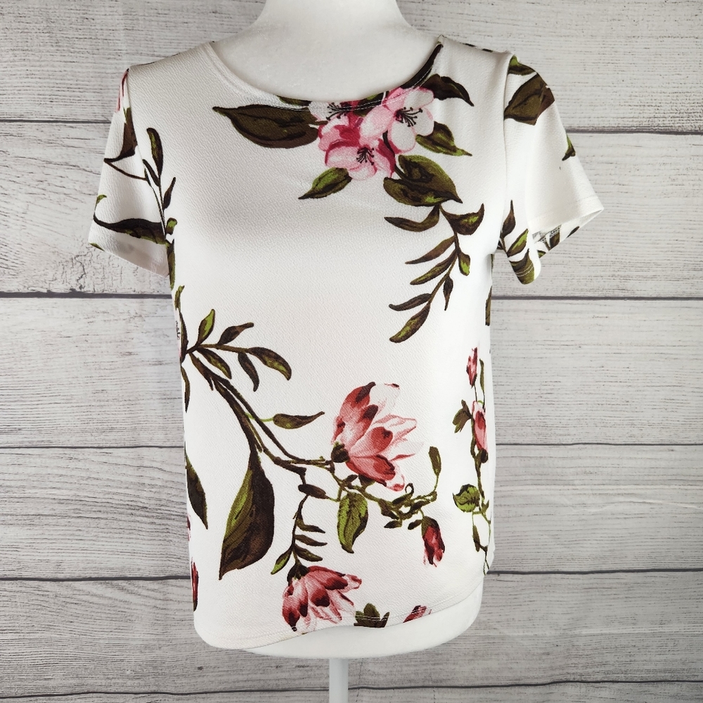 Moa Moa Floral Open Back Blouse